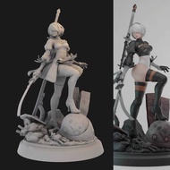 67 Nier Automata 2B Scene 1/24 GK White Mold 1:12 Scale Figure 3D Printed Resin Model 247