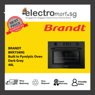 BRANDT BKR7580G Built In Pyrolytic Oven - Dark Grey 40L
