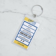 NFE 5 Pa Vertical Cruise Luggage Tags Transparent PVC Waterproof ID Card Holders for Cruise Ship Tra