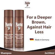 [Bundle of 2] Plantur 39 Colour Brown Phyto-Caffeine Shampoo (250ml) - Enhances brown colour, reduce