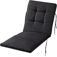 20x20 in Outdoor Dining Chair Cushion - Weather-Proof, Fade-Resistant, Eco-Friendly (Black)