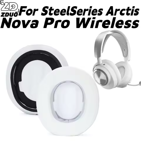 For SteelSeries Arctis Nova Pro Wireless Headphones Replacement Gray Ice‑Gel Ear Pads With Buckle He
