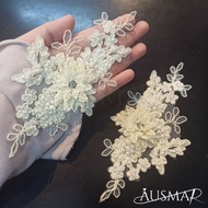 PATCH LACE/ BEADED PATCH LACE/ 3D FLOWER PATCH (2PCS)