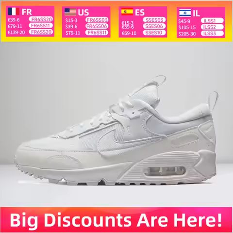 Nike Air Max 90 Lifestyle Shoes Premium Comfort Versatile Wear Iconic Air Max Design Unisex DM9922-1