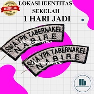 CUSTOM ONE DAY TO BE SCHOOL IDENTITY EMBROIDERED BED, LOCATION BED, SCHOOL ARM BED/ONE DAY DONE