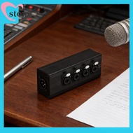 [Stone1.my] XLR 1 Male To 4-Way Female Audio Adapter 3 Pin 4 Input 1 Output Audio Signal Box for Stu