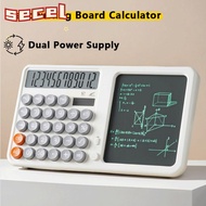 SECEL Scientific Calculator, With LCD Writing Board 12-Digit  Calculator, Dual Power Supply Large LC
