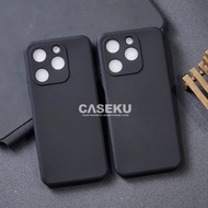 Case Itel A60S Itel A70 Itel A80 Case Softcase Candy Macaron Square Black Plain Case Itel A60S Itel 