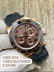 Rolex Daytona 116515LN Old choco 🍫 玫瑰金 🔢 數字朱古力面‼️原裝膠帶款‼️ 116515