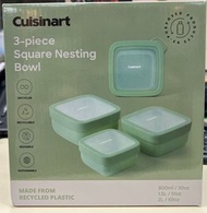 Cuisinart 3- piece Square Nesting bowl 食物盒