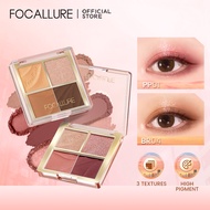 FOCALLURE #AmberGold Streamer City Amber Eyeshadow Palette 4 Shades 3 Textures High Pigment Silky Sm