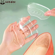 WONDER Transparent Heel Grips Insoles, Foot Care Increase Silicone Heel Patch, Fashion Silicone Pain Relief Anti Abrasion Liners Shoepad Women