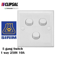 CLIPSAL Schneider S-Classic 3 Gang 1 Way Switch ( SIRIM )