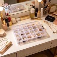 24 Grid Plastic Storage Box Multi Compartment Organizer Transparent Storage Case Adjustable Grid Con
