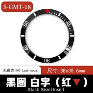 Viền Ceramic vát cho Seiko Aqua Ghost Diver skx007 GMT rlx quy mô Phụ kiện đồng hồ nhẫn màu cam đen