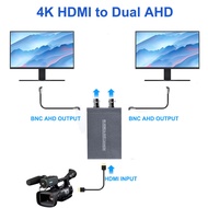 4K HDMI ไปยัง Dual BNC AHD Converter สำหรับแล็ปท็อปคอมพิวเตอร์กล้องรักษาความปลอดภัยเพื่อ AHD Display