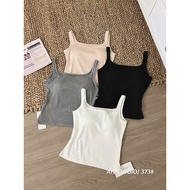 Elastic panel halter top with foam