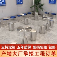 Cafe Stainless Steel Leisure Round Table Chair Bar Negotiation Area Commercial Influencer Milk Tea S
