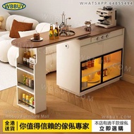 (Wbbuy)實木吧檯 餐邊櫃 伸縮收納櫃 隔斷櫃 餐桌 飯桌 電腦桌 客廳辦公桌 吧臺桌 中古風伸縮儲物櫃 置物櫃 玄關櫃 酒櫃 包送貨