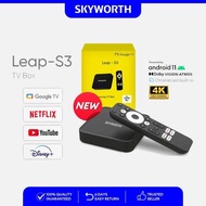 Skyworth Google TV Box LEAP S3 2G Plus 16G,Google Assistant, 4K Ultra HD Android 11, WIFI Lan,