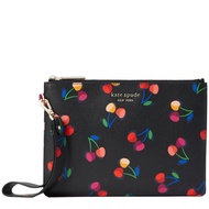 Kate Spade Spencer Cherries Small Pouch Wristlet in Black Multi