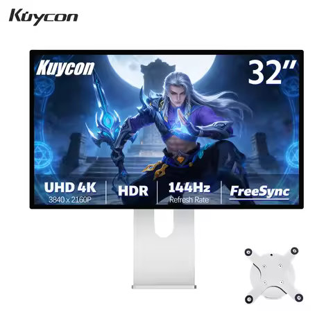 Kuycon P32K 4K 32-Inch Desktop Monitor IPS Panel Computer Game Display HDR 99% sRGB Aluminum Alloy 1