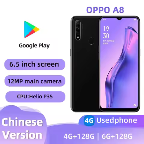 oppo A8 4G Android CPU MediaTek Helio P35 6.5-inch SmartPhone screen ROM 128GB Battery capacity 4230