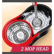 Spin Mop With 2 Microfiber Mop Heads