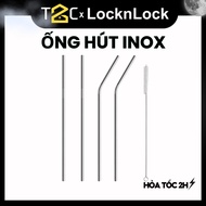 LocknLock stainless steel straws, curved, straight, scrubbed - T2CMALL