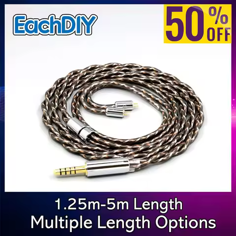 TypeX Litz Shielding 7n OCC Earphone Cable For IEM 0.78mm Flat Step JH Audio JH16 Pro JH11 Pro 5 6 7