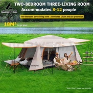 Mount Peak Khemah unta Outdoor camping tent, 8-12 person full coverage, silver-coated rainproof tent