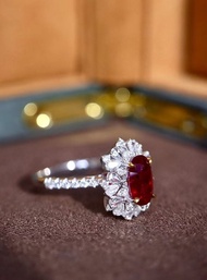 無燒緬甸紅寶石戒指  1.16克拉