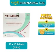 VITABION 50x10 Tablets (1 Box) EXP:02/2027 [ B-complex, Vitamin B1, Vitamin B6, Vitamin B12, Farmasi
