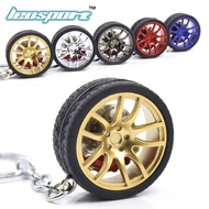 [Hesers]☬☒ LEOSPORT RIM wheel keychain Car wheel Nos Turbo keychain key ring metal with Brake discs 002