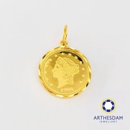 HE9 Arthesdam Jewellery 999 Gold Noble Queen Coin Pendant