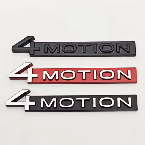 3D Metal Car Styling 4MOTION Logo Sticker Body Badge Tail Decals For VW Tiguan Touareg Golf Passat R