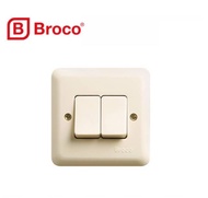 20 Pcs Saklar Seri Broco / Saklar Seri 1 Box Murah / Broco IB Saklar Ser Cream 6622U New Gee Double