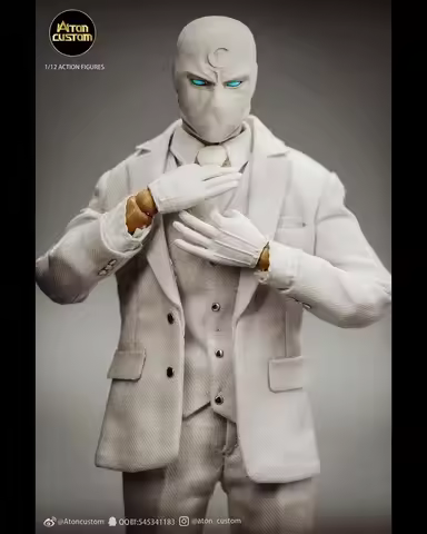 1/12 Mr. Night Figures Aton Custom Moonlight Knight Suit Design Battle Damaged Design Movable Humano