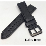 HITAM Alexandre Christie Leather Watch Strap Black Leather Watch Strap