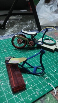 miniatur rangka motor drag all matic