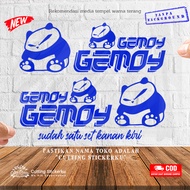 Panda Gemoy Set Cutting Sticker Variasi Stiker Kaca Aksesoris Mobil Lucu Bodi Motor Helm