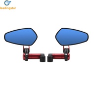 LeadingStar Fast Delivery 1 Pair Motorcycle Bar End Mirrors CNC Aluminum Alloy 360° Rotatable Universal Side Mirror For Motorbike Scooters