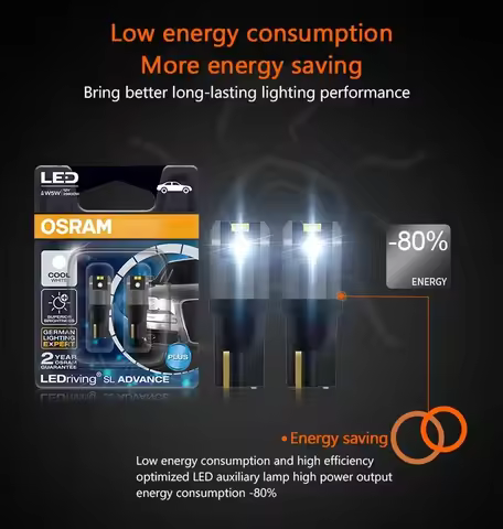 OSRAM LED T10 12V W5W 194 LEDriving SL Advance 6000K White Car Reading Bulbs Door Lamps Interior Lig