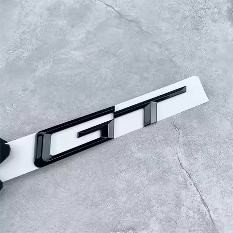 3D ABS Logo GT Emblem Letters Badge Car Rear Trunk Sticker for BMW F34 E36 E46 F07 G32 650 535i 630i