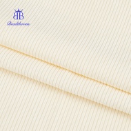 1m Corduroy Kintted Rib Fabric for Clothing Accessories Floral White 156x0.05cm