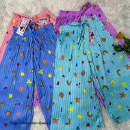 Kulot kiyowo anak - anak 3-13 tahun size M-XXL / celana kulot plisket anak motif bunga cherry - kulot anak viral / celana kulot plisket anak
