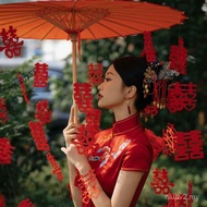 Payung Merah Perkahwinan Pengantin Payung Payung Perkahwinan Payung Perkahwinan Merah Gaya Cina Gaya