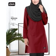 Muslimah Tshirt PLUSSIZE Plain Side Pocket Ridzuan Design 4XL 5XL 6XL