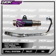 Exhaust Full System Yamaha MX King MX Old MX New Black Powder Coating