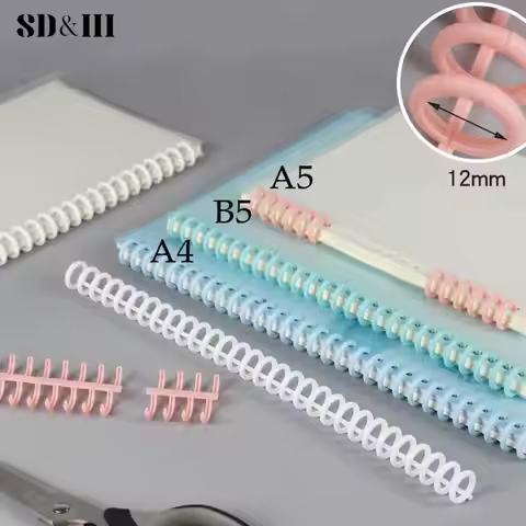 1PC Plastic Loose Leaf Binders Ring Binding A4 A5 A6 A7 B5 papers For DIY Paper Notebook